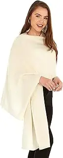 [Velanio Cashmere] 100% Cashmere Knitted Wrap Shawl Extra Large Scarf Stole