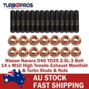 High Tensile Exhaust Manifold&Turbo Studs For Nissan Navara D40 YD25 2.5L-3 Bolt