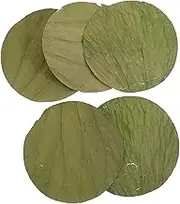 CRILSTYLEO 100pcs Dried Lotus Leaves for Sushi Plate Decoration Round Shape Food Wrapping Cooking Liners for Parties Natural Aesthetic for Appetizers Culinary Creations