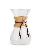 CHEMEX 8 CUP COFFEEMAKER with Peet's Logo With 100 Filters