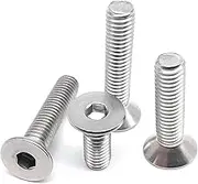 5/10/50pc M1.6 M2 M2.5 M3 M4 M5 M6 M8 304 A2 Stainless Steel DIN7991 Hexagon Hex Socket Head Flat Countersunk Allen Bolt Screw(22mm,M2.5 50pc)