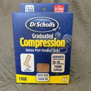 Dr. Scholl's Unisex Compression Socks 20-30 mmHg Firm Support Beige Size 3X NEW