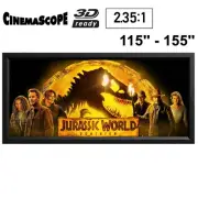 Visualax 115'' 125'' 135 145 155 inch Fixed Frame White Projector Screen 2.35:1