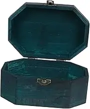 Alipis Box Retro Storage Box with Hinged Lid Handheld Decorative Chest for Crafts Jewelry and Treasure Versatile Portable Wood Organizer for Home and Office Use