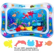 Inflatable Baby Water Play Mat Pad Fun Tummy Time Sea World For Infants Toddlers