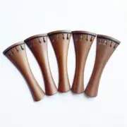 5x Advanced 4/4 Violin Boxwood Tailpiece French Style Roud Ebony Insert