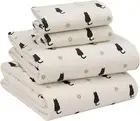 Flannel Sheets King Size - 100% Cotton Brushed King Size Sheets Set - Deep Pocke
