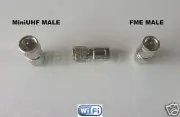 1 x Mini UHF Male Plug to FME MALE Jack RF Coax Adapter Connector Converter US