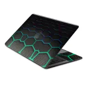 Skin Decal Wrap for MacBook Pro 13" Retina Touch, Metal Grid Futuristic Panel