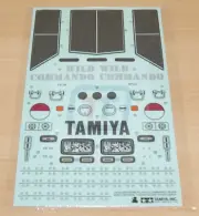 Tamiya 43507 Wild Commando Black 1424297/11424297 Decals/Stickers, NEW