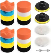 22 Pcs Polishing Pads Kit,3 Inch Sponge Buffing Pads,Buffer for Car...