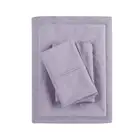Madison Park Sheet Set 4-Piece King-Size 200 Thread Count Cotton Percale Purple