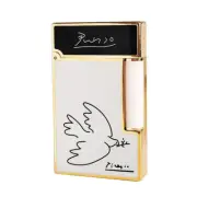 Original Metal Cigarette Gas Lighter Lacquer Picasso Peace Dove Collection