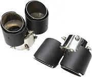 1 Pair Carbon Fiber Exhaust Tip Compatible For BMW 840i G14 G15 G16 Stainless Steel Black Muffler Tip Exhaust System Nozzle(Carbon Fiber A)
