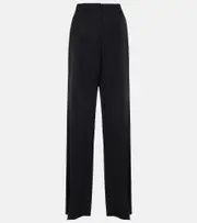 [Valentino] Valentino Grisaille virgin wool straight pants AU 14 black