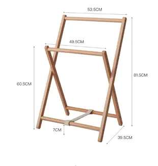 衣架 衣帽架 收納架 折疊架 衣服架 北歐實木落地小型衣帽架 褲子收納架定製折疊床頭臥室床邊放衣服架 (7.3折)