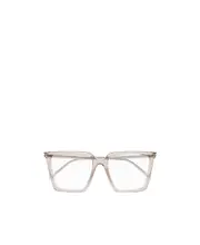 square-frame transparent sunglasses 56 White