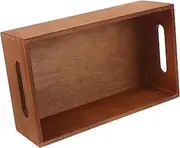 GETAJGHSD Box Small Wooden Storage Box Multi Use Crate for Desktop Organization Timeless Design with Handles Versatile Sundries Storage Elegant Wood Decor Box