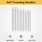 12PCs Self Threading Needles