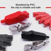 For Alligator Clip Electrical For Jumper Clips Red And Black With Sheath 20A