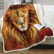 Attractive Lion Chief Throw Blanket