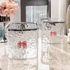 Acrylic Laundry Pods Container Household Desktop Trash Can Clear Storage Box