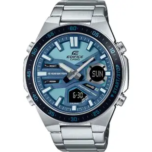 【CASIO 卡西歐】EDIFICE 10年電力計時手錶(EFV-C110D-2B)