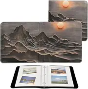 AIXIWAWA Photo Album Art Sunset Print PU Leather Cover, Picture Album Photo Books with 20 Sheets for Family Anniversary