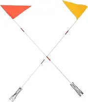 Totority 2pcs Bicycle Flagpole Safety Flag for Bike Reflective Flag Bike Accessories Pvc