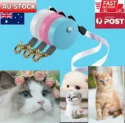 Cat Kitten Dog Lead Leash Rope Retractable Extendable Adjustable Training Walk