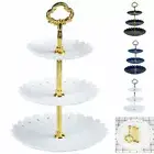 3 Tier Cake Plate Stand Tray Christmas Birthday Party Cupcake Display Tower Set