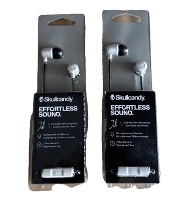 (2 PACK) Skullcandy Effortless Sound Jib Wired Earphones 3.5mm Jack