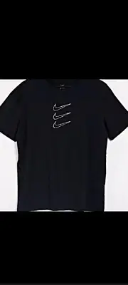 AUTHENTIC NIKE WOMEN NSW M RHINESTONE CROP Y2K T SHIRT DM4833-010 Medium