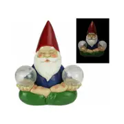 Gnome - Meditating Yoga with Twin Solar Lights