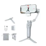 3-Axis Phone Gimbal with Adjustable Fill Light，Gimbal Stabilizer for Smartpho...