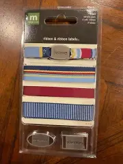 Making Memories Ribbon & Ribbon Labels Travel Variety Pack 4 yds 3 Charms