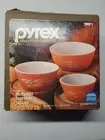 Vintage pyrex mixing 3 Bowl Set. autumn Harvest Wheat 300-49