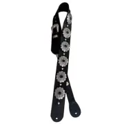 HEAVY LEATHER NYC Guitar Strap Motorhead Concho Rock Lemmy Kilmister Black USA