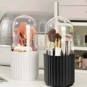 Makeup Brush Holder with Lid 360 Rotating Makeup Brush Holder Organizer for Vani