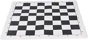 Chess Board, PU Portable Soft Standard Chessboard Only, Folding Roll up Chess Game Sets, Chess Mat with Storage Bag, 35x35cm Standard Chessboard for Travel Outdoor Camping Board Games