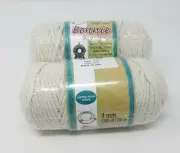 Lot of 2 rolls of Lamb's Wool 4mm Bonnie Braid Braided Macrame Craft Cord 200yds