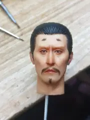 Painted 1:12 Japanese Warrior Samurai Head Sculpt For 6" Male Figure Body Toys