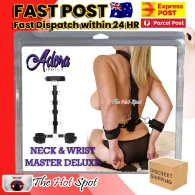 Adora Fantasy Harness Bondage Neck Wrist BDSM Handcuffs Collar Restraint