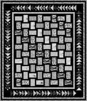 POPPYCOCK - 71" x 61" - Pre-cut Patchwork Quilt Kit by Quilt-Addicts Sgle