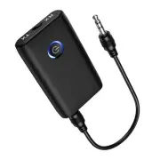 Aux Bluetooth Adapter for Car, Bluetooth 5.0 Transmitter Receiver, Portable W...