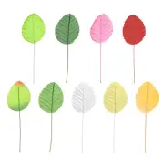 Artificial Leaves with Stems, 90 Pack Fake Leaves Silk Faux Leaf