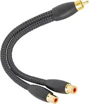 AudioQuest Y Splitter - one RCA Male to Two RCA Female 6in (15.24cm) Cable
