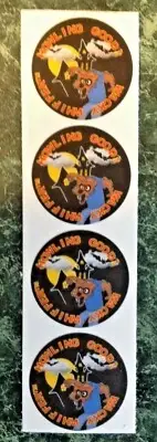 4 HALLOWEEN Wacky Whiffers Matte MAX SCENT Scratch & Sniff Stickers WEREWOLF BAT