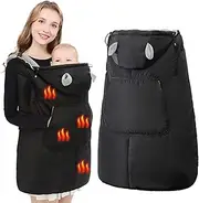 Aimshine Winter Baby Carrier Cover- Universal Baby Carrier Cover for Cold Weather Excellent Waterproof Cold-Proof Shawl for Strollers with Storage Bag (Black)