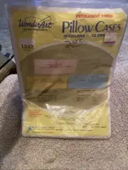 WonderArt Embroider And Finish Pillow Cases 1243 Pink Nostalgia Pattern